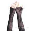 Halloween Spider Web Pattern Gloves For Women
